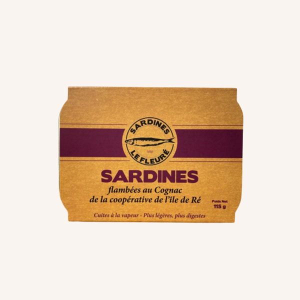 Sardines flambées au Cognac de la Coopérative de l'Île de Ré 115g