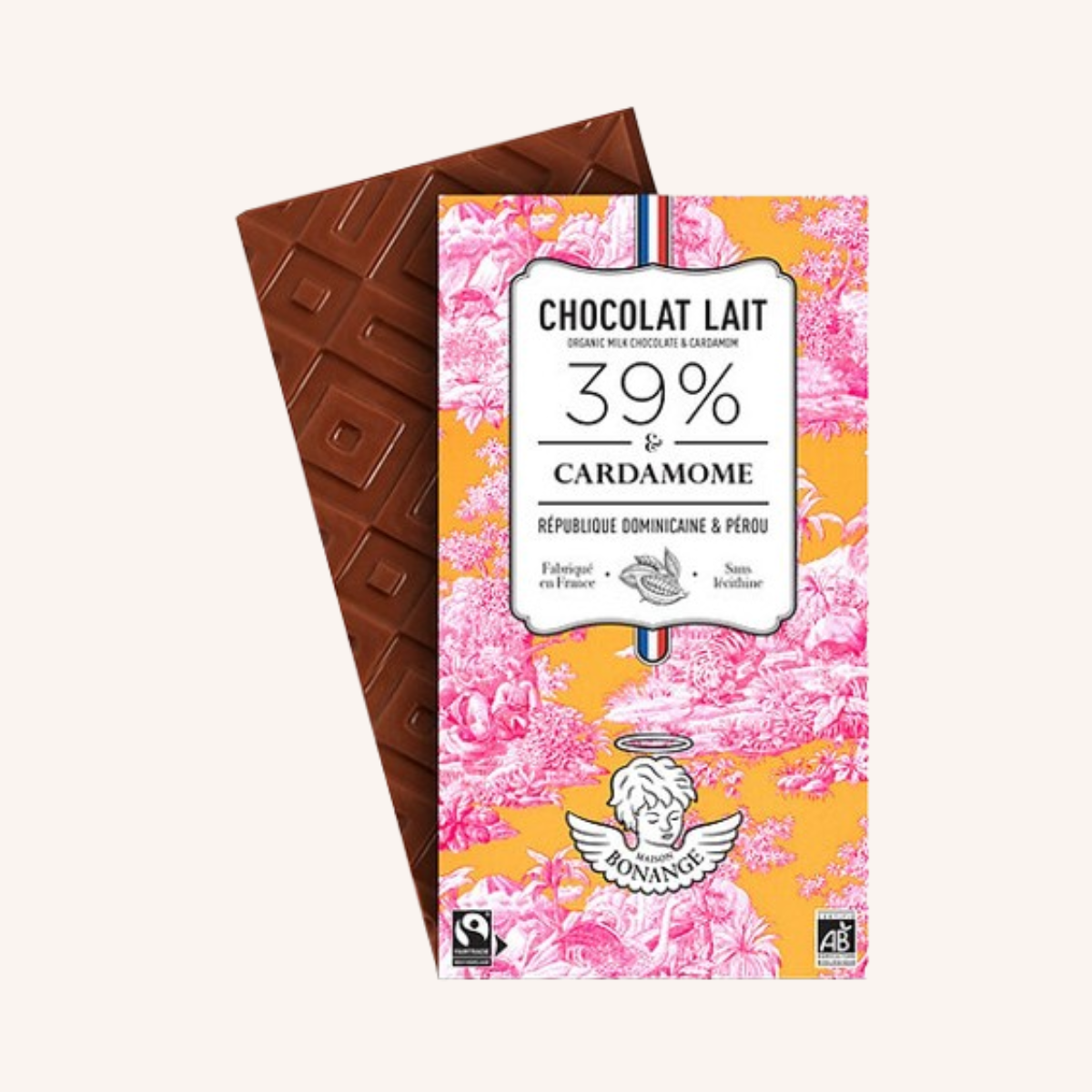 Tablette Lait 39% Bio & Cardamome 80g